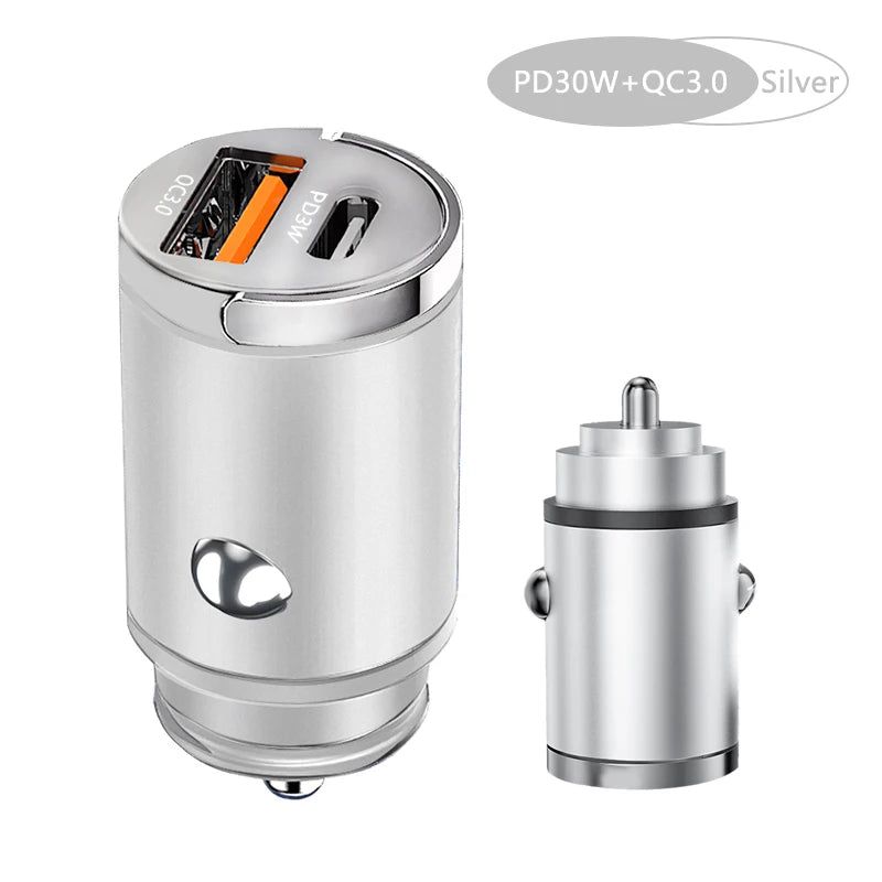 100W Ultra Fast Car Charger - USB & Type-C
