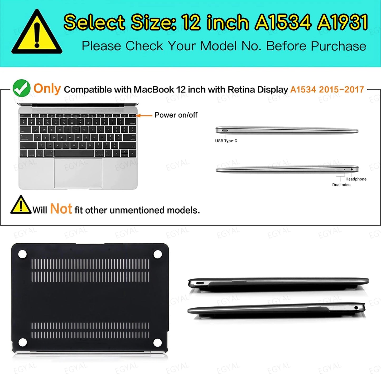 Macbook Case Black/White/Green