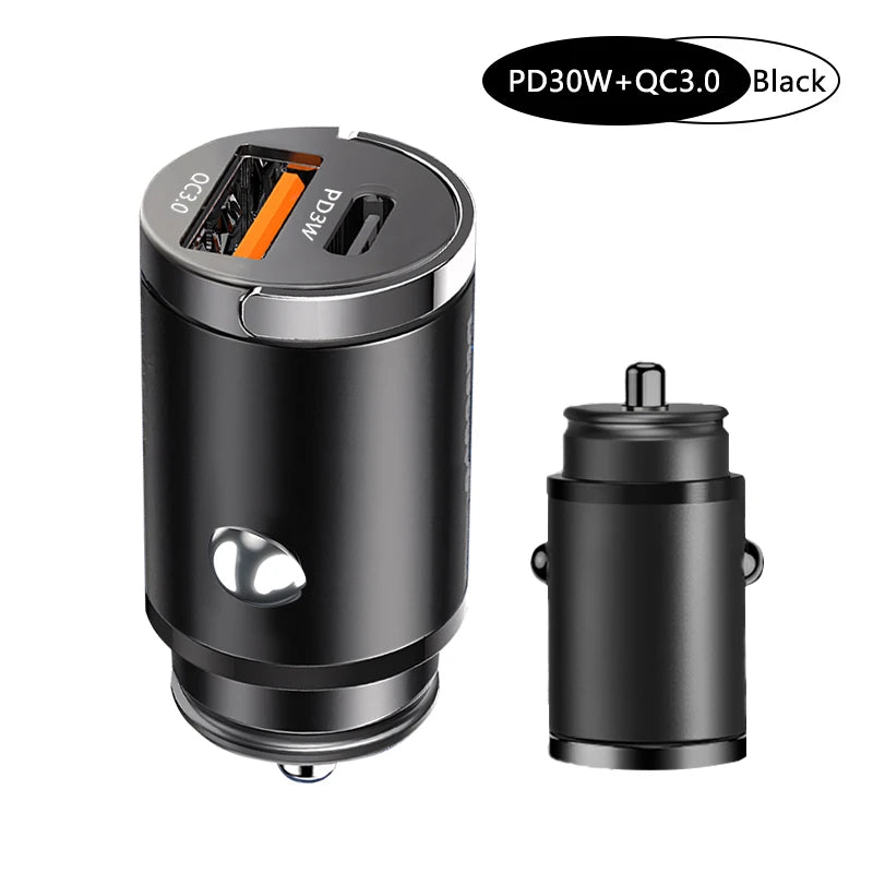 100W Ultra Fast Car Charger - USB & Type-C