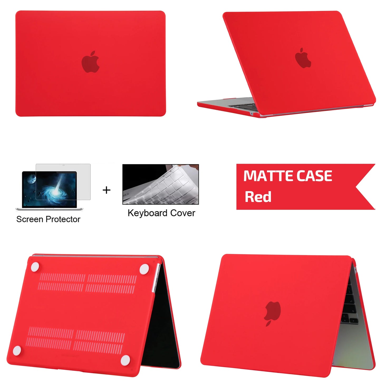Macbook Case Pink/Purple/Transparent/Orange/Red