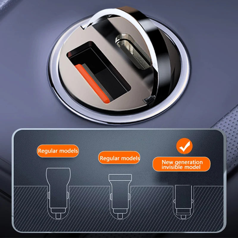 100W Ultra Fast Car Charger - USB & Type-C