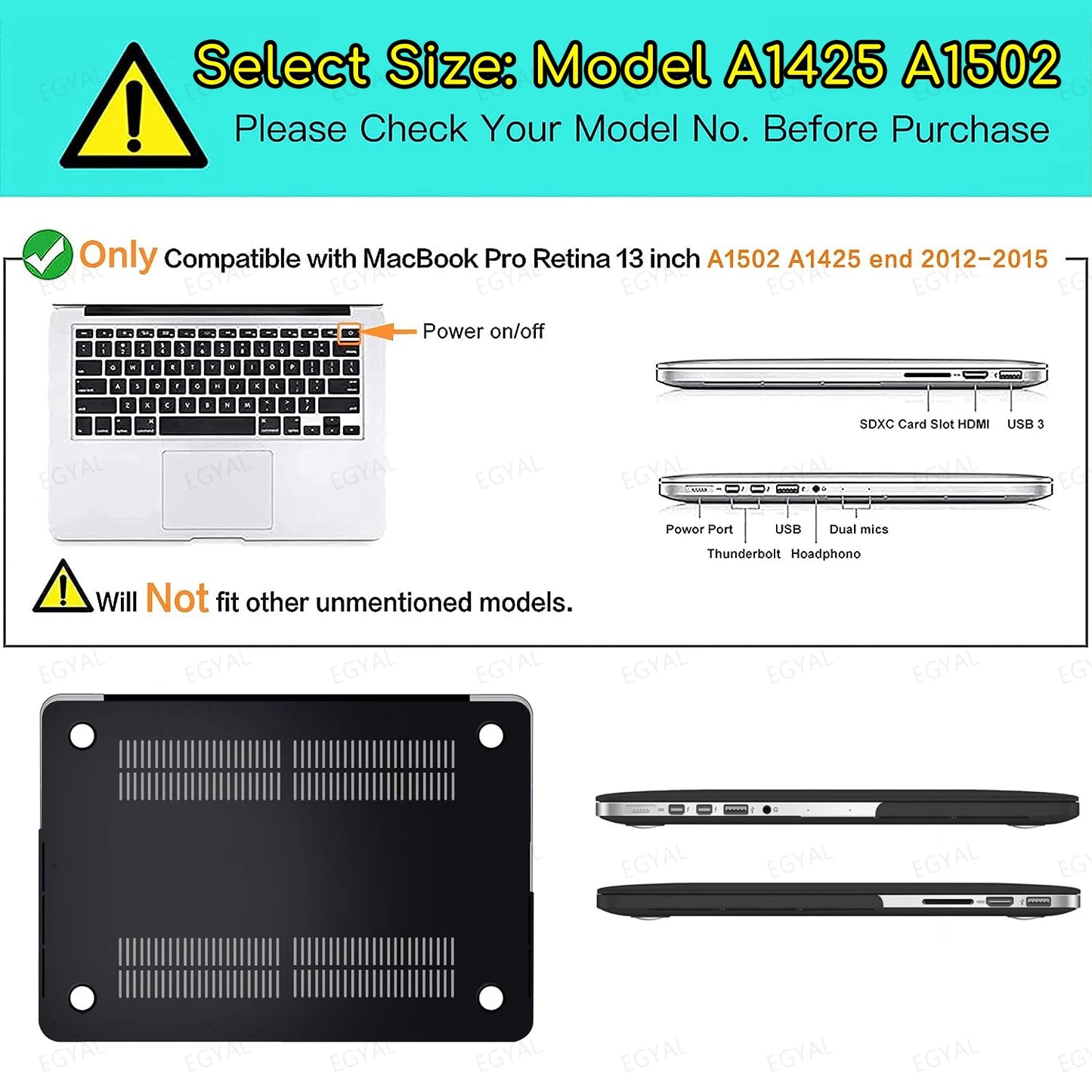 Macbook Case Black/White/Green