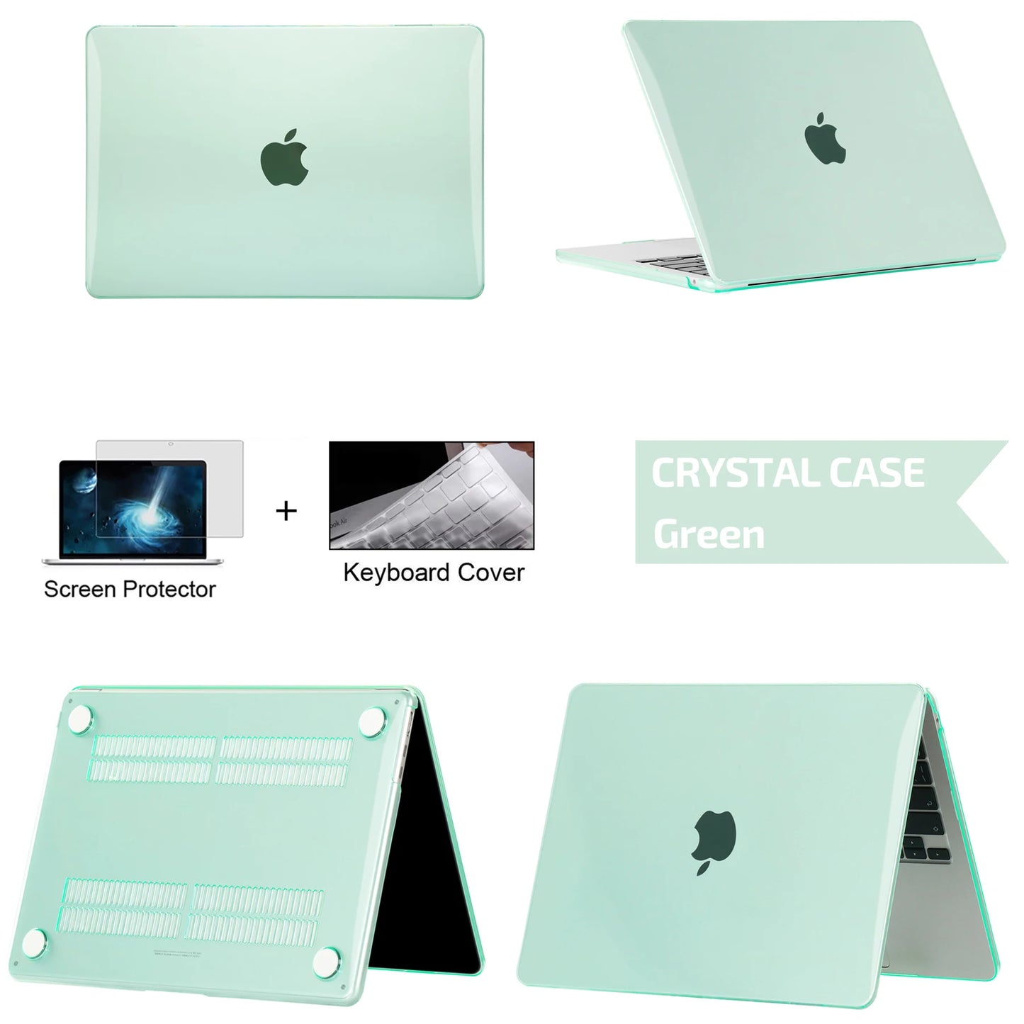 Macbook Case Black/White/Green