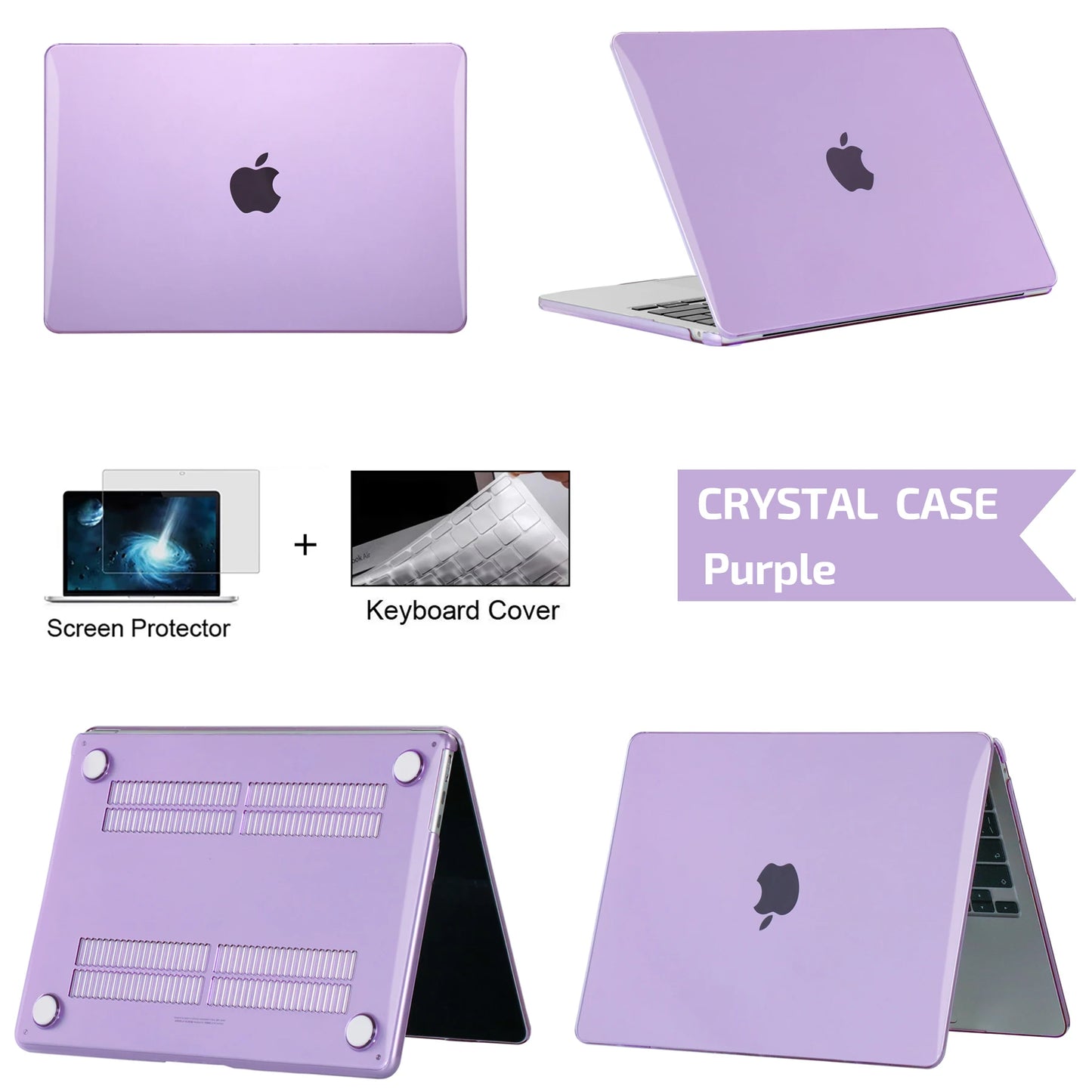 Coque de protection pour Macbook Rose/Mauve/Transparent/Orange/Rouge