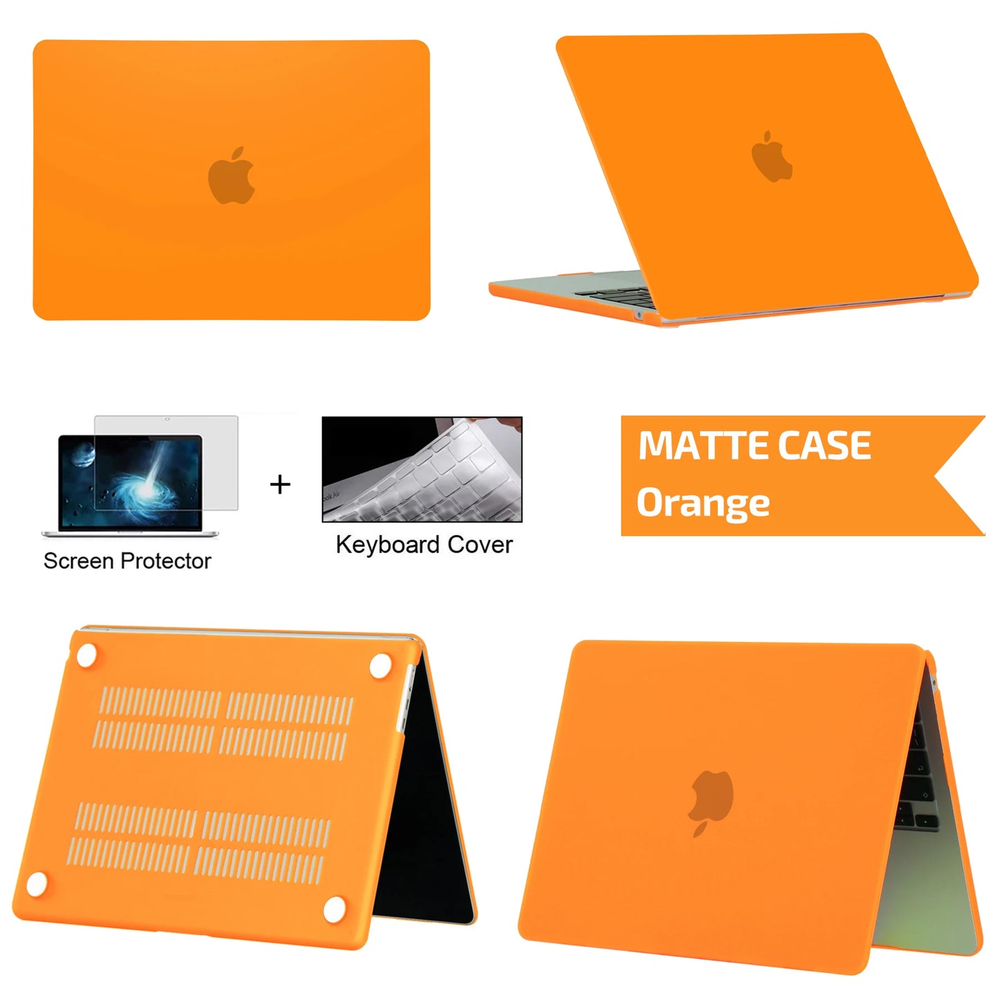 Coque de protection pour Macbook Rose/Mauve/Transparent/Orange/Rouge