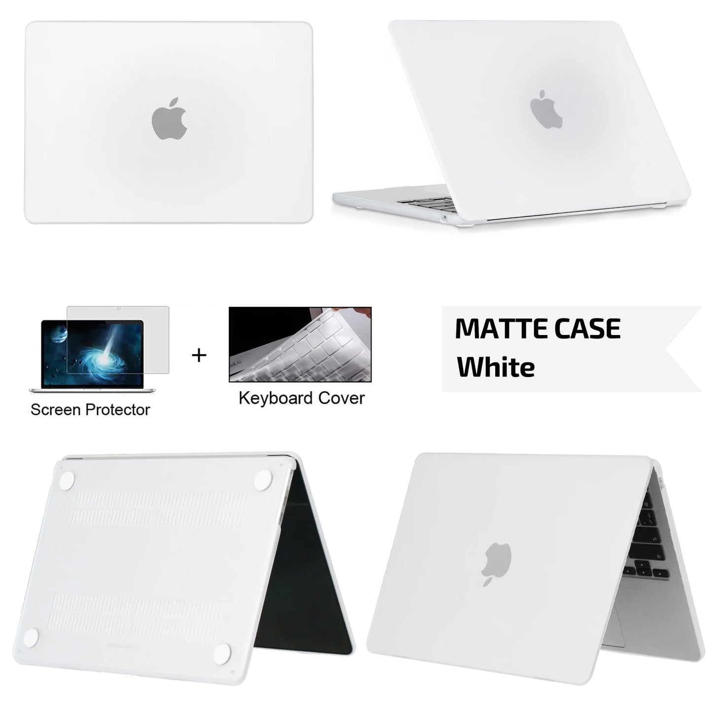 Coque de protection pour Macbook Noir/Blanc/Vert