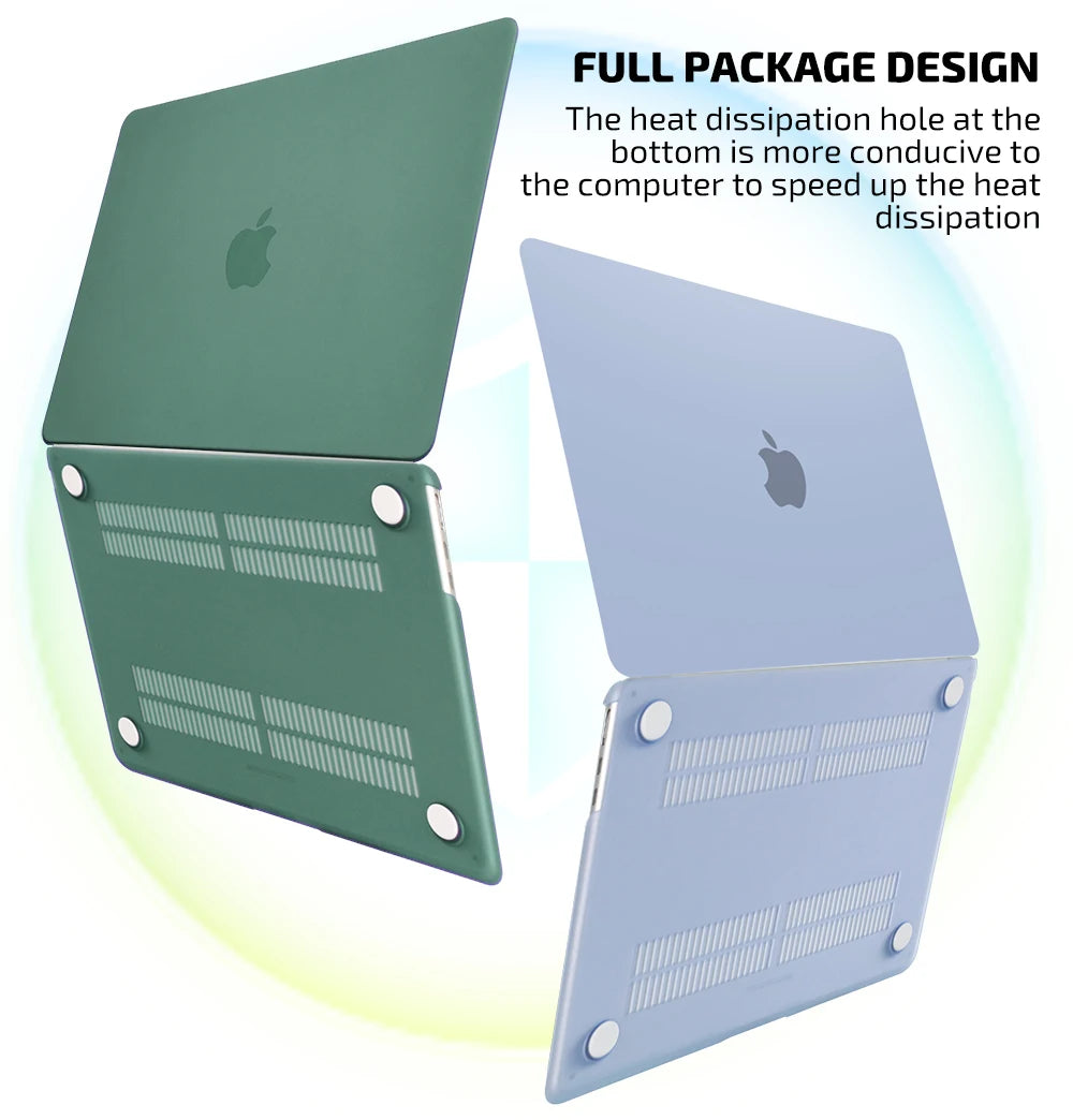 Coque de protection pour Macbook Noir/Blanc/Vert