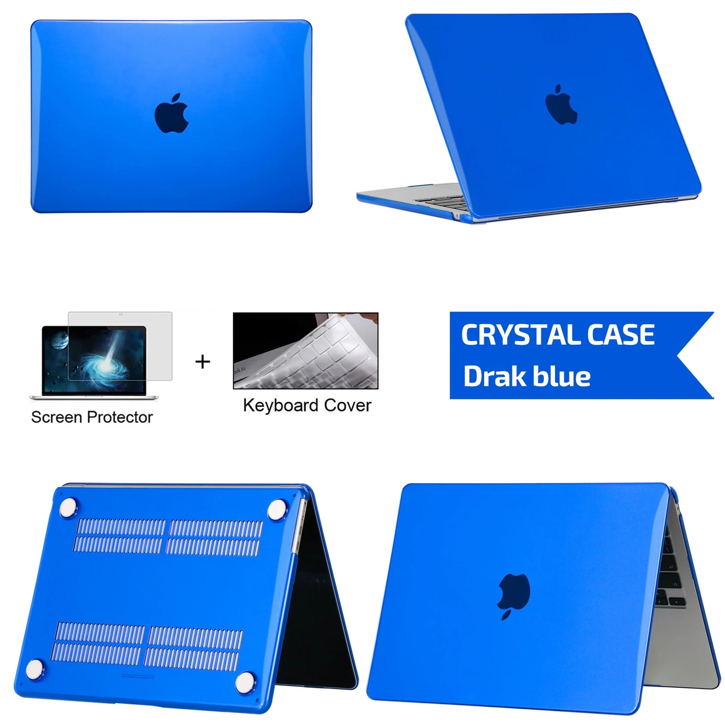 Coque de protection pour Macbook Bleu/Gris