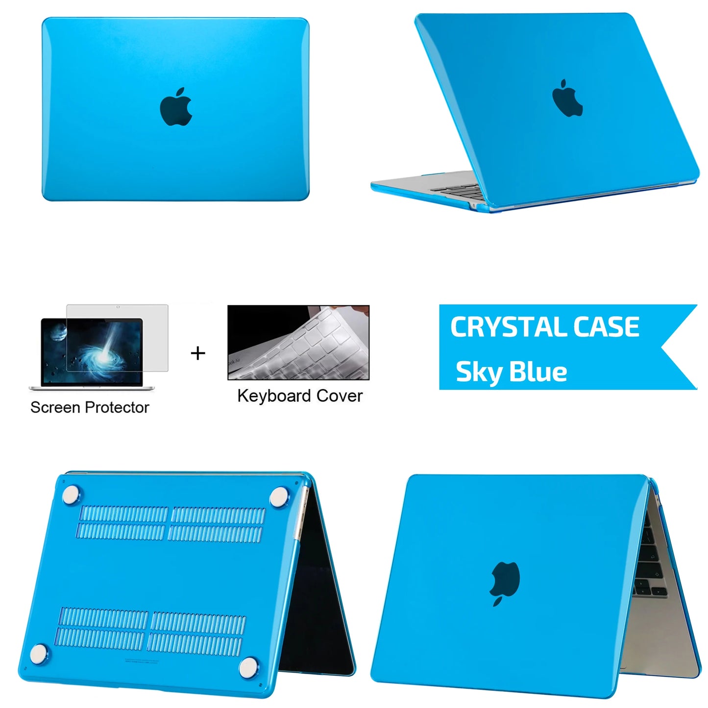 Coque de protection pour Macbook Bleu/Gris