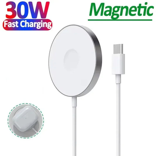 Chargeur magnétique rapide pour iPhone  XR X XS MAX 11 12 13 14 15 16 Pro Max Mini Airpods